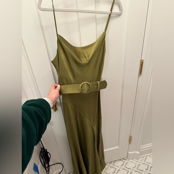 Nicholas Simone Cowl Neck Dress in Olive - Picture 2 of 4